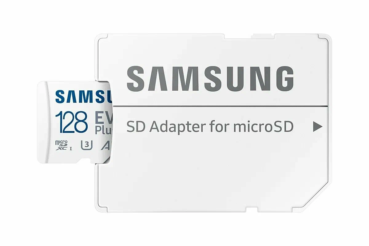 Карта памяти MicroSD 128GB Samsung Class 10 Evo Plus A2 V30 UHS-I (R/W  90/160 MB/s) + SD адаптер