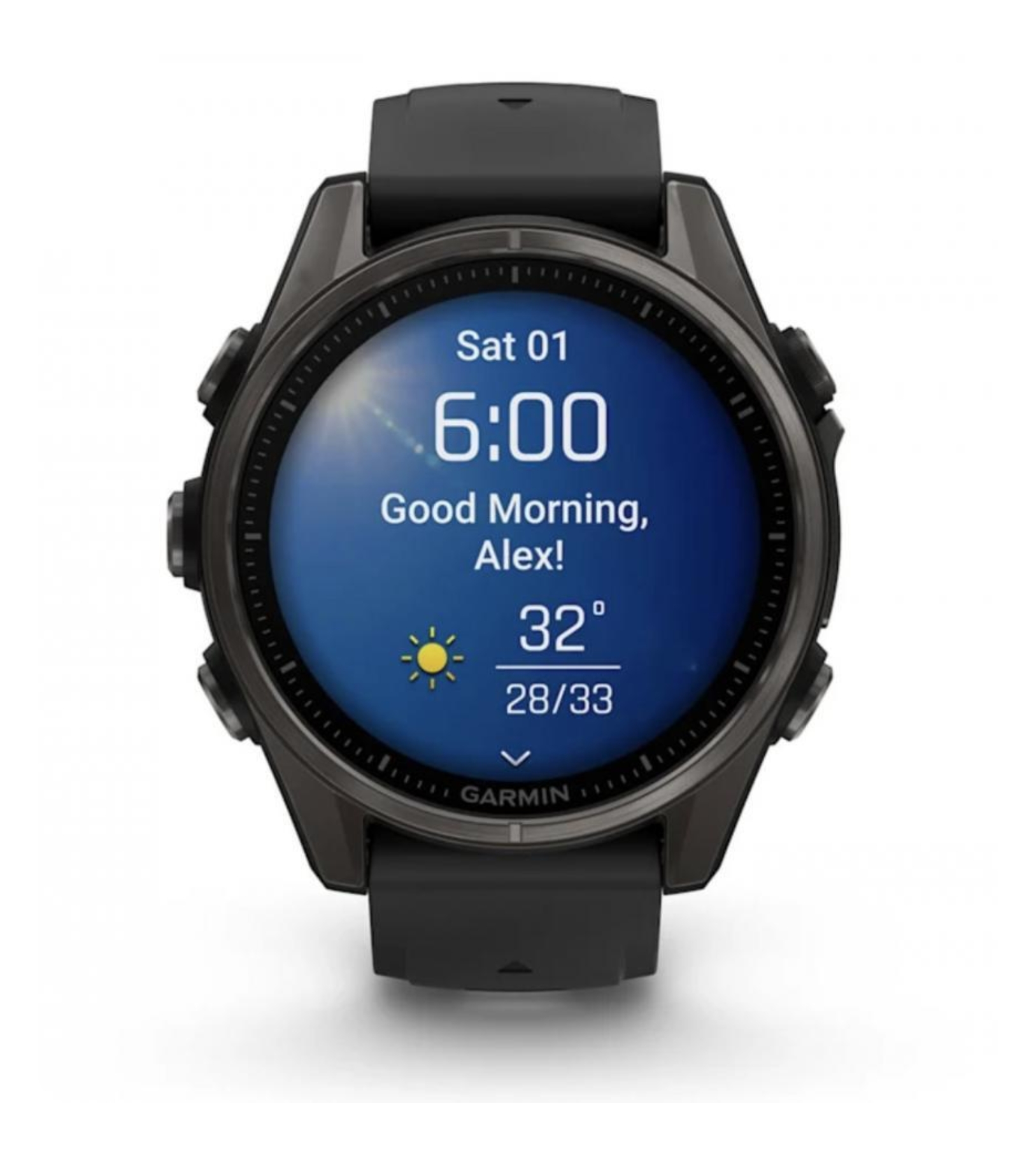 Умные часы Garmin Fenix 8, 43 мм, AMOLED, Sapphire Carbon Gray DLC Titanium with Black/Pebble Gray silicone band