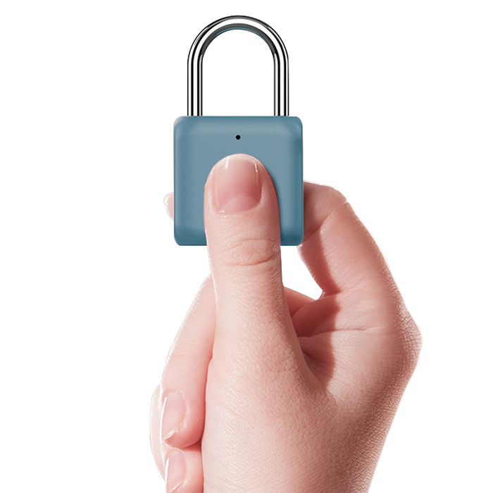 Умный навесной замок биометрический Xiaomi Uodi Smart Fingerprint Lock Padlock, Blue
