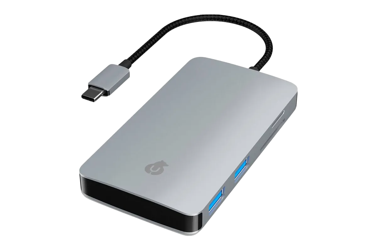 Универсальный адаптер Ubear Hub Link 7 in 1 для устройств с разъемом USB-C, серый