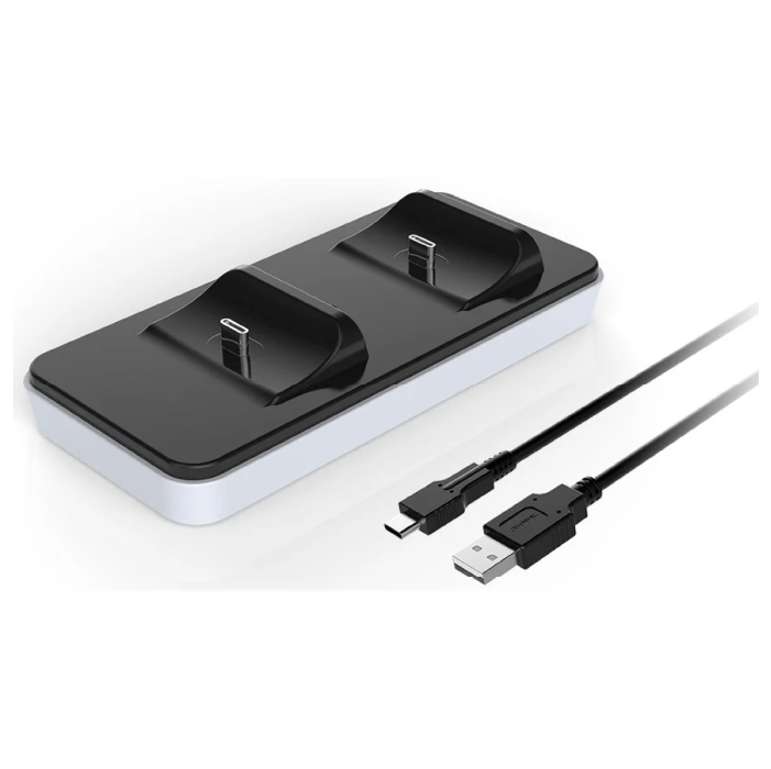 Зарядная станция Dobe для 2-х геймпадов PS5 DualSense с дисплеем (TP5-0505) Зарядная станция Dobe для 2-х геймпадов PS5 DualSense с дисплеем (TP5-0505)