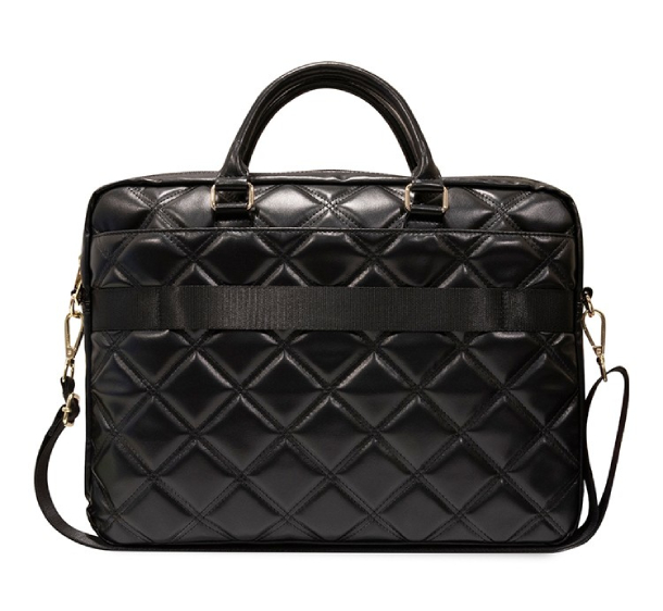 Guess для ноутбуков 15"/16" сумка Quilted Bag 4G metal logo with Zipper Black