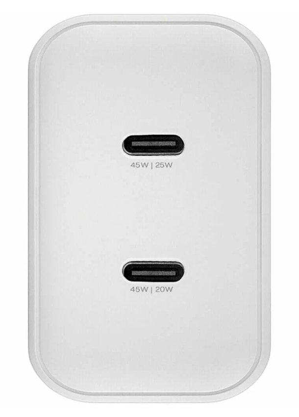 Сетевое зарядное устройство uBear Wall charger Bridge 45W, 2 ports (2 Ports USB-C) , 45W, белый