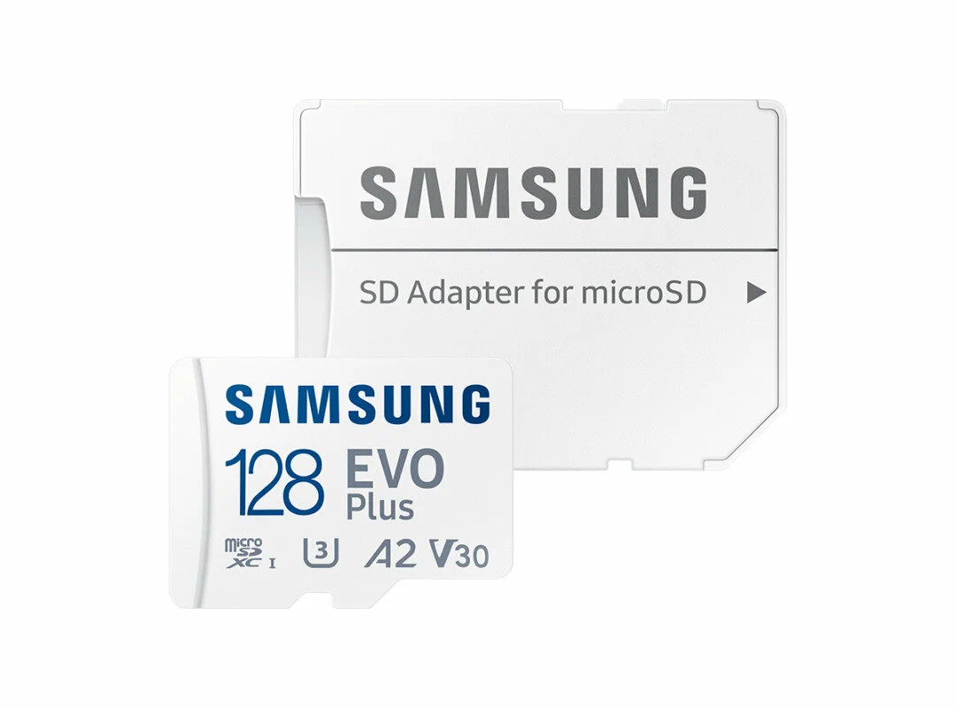 Карта памяти MicroSD 128GB Samsung Class 10 Evo Plus A2 V30 UHS-I (R/W  90/160 MB/s) + SD адаптер