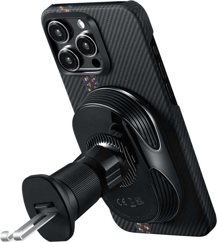 Автомобильный держатель + беспроводное ЗУ PITAKA MagEZ Car Mount Pro 2 15W