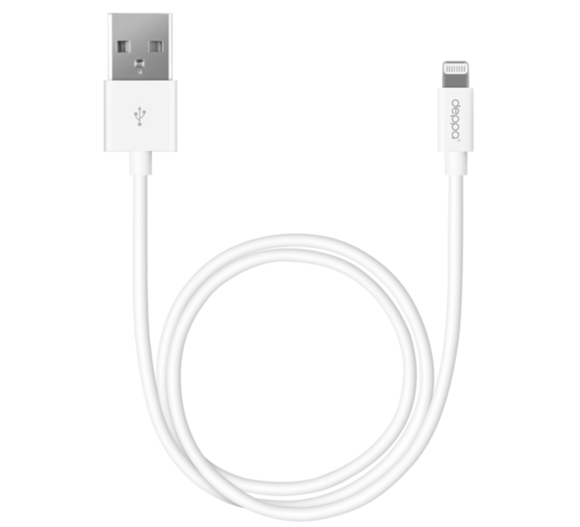 Кабель Deppa USB-A – Lightning, MFI, 1.2м, белый