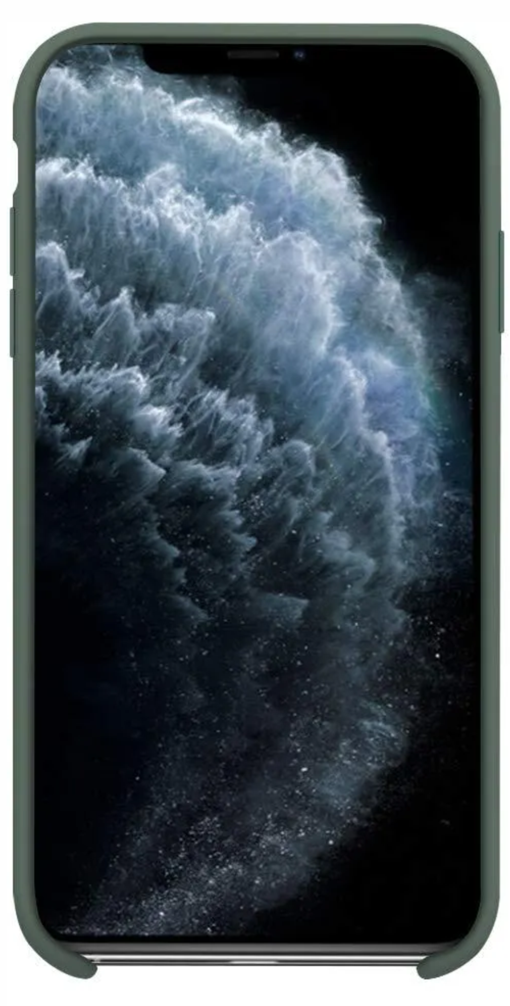 Чехол Orig Silicone Case для Apple iPhone 11 Pro, темно-зеленый Чехол Orig Silicone Case для Apple iPhone 11 Pro, темно-зеленый