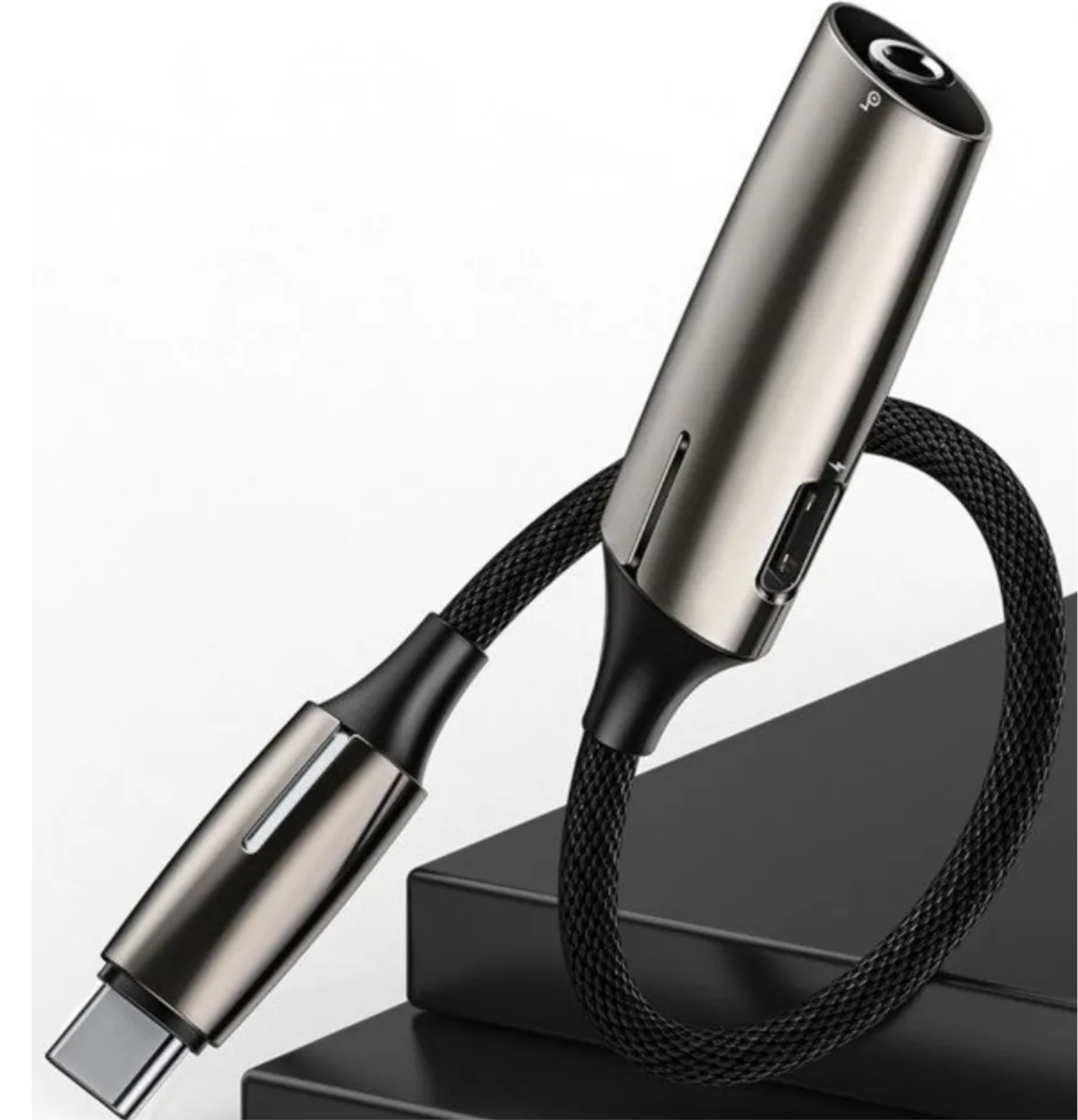 Адаптер Baseus 2-in-1 Type-C Male to Type-C & 3.5mm Female Adapter L60 Tarnish